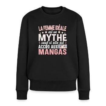 Manga Anime Japon Japonais Otaku Weeb Merch Humour - Pull Premium bio Femme - noir - Devant - Julia (174cm)