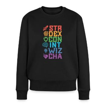 RPG-Rollenspiel - Frauen Premium Bio Pullover - Schwarz - Vorne - Julia (174cm)