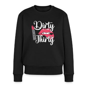 Dirty Thirty 30e anniversaire 30 ans Bday - Pull Premium bio Femme - noir - Devant - Julia (174cm)