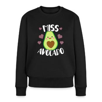 Miss Avocado Vegetarian Guacamole Avocado Queen - Women's Premium Organic Jumper - black - Front - Julia (174cm)