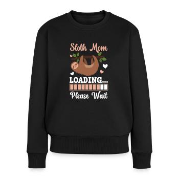 Faultier Mama Loading Arboreal Wildlife Herbivore - Frauen Premium Bio Pullover - Schwarz - Vorne - Julia (174cm)