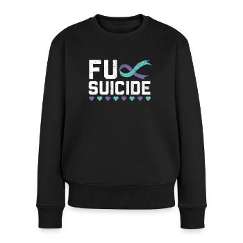 Suicide Prevention Awareness Mental Health - Women's Premium Organic Jumper - black - Front - Julia (174cm)