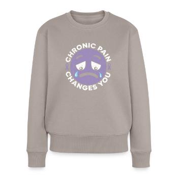 Chronische Schmerzen verändern Sie Lupus Bewusstsein Lupus - Frauen Premium Bio Pullover - Taupe - Vorne - Julia (174cm)