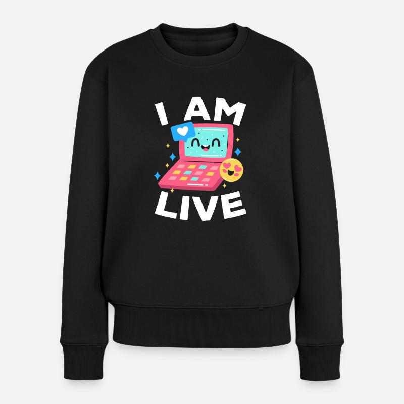 Content Creator Social Media Influencer Vlogger - Frauen Premium Bio Pullover - Schwarz