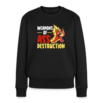 Red Hot Chili Flavor Mexican Spice Spicy Food - Women's Premium Organic Jumper - black - Front - Julia (174cm)