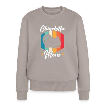 Chinchilla Mama Chinchilla Liebhaber Nagetier Haustier - Frauen Premium Bio Pullover - Taupe - Vorne - Julia (174cm)