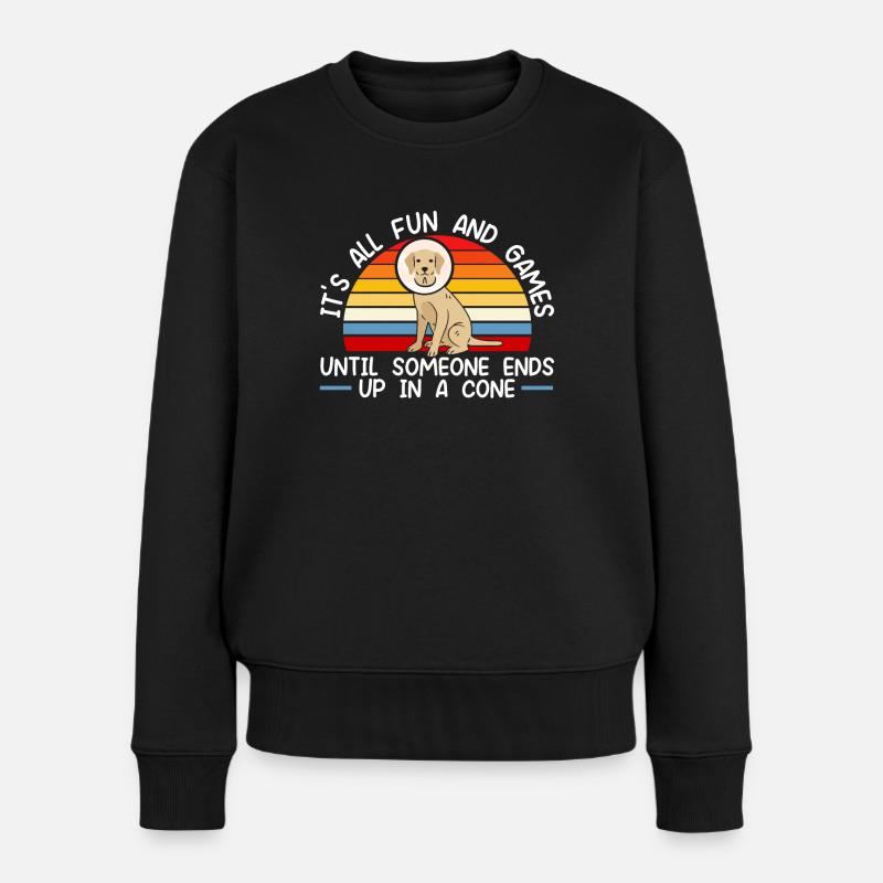 Tierarzt Tierarzt Tierarzt - Frauen Premium Bio Pullover - Schwarz