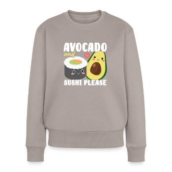 Avocado Sushi Roll Nigiri Avocado Fruit Guacamole - Women's Premium Organic Jumper - taupe - Front - Julia (174cm)