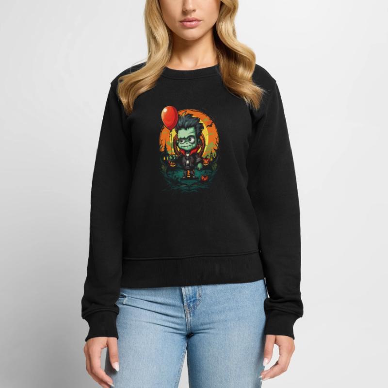 Ballon Halloween Süßes oder Saures Spooky Boo Ghost Frauen Premium Bio Pullover