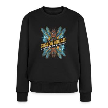 Cicada Invasion Insect Brood Cicada Survivor - Women's Premium Organic Jumper - black - Front - Julia (174cm)