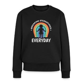 AuDHD Autismus ADHS Autistisches Spektrum Neurodiversität - Frauen Premium Bio Pullover - Schwarz - Vorne - Julia (174cm)