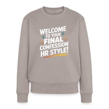 HR Manager Human Resource Employee Exit Interview - Women's Premium Organic Jumper - taupe - Front - Julia (174cm)