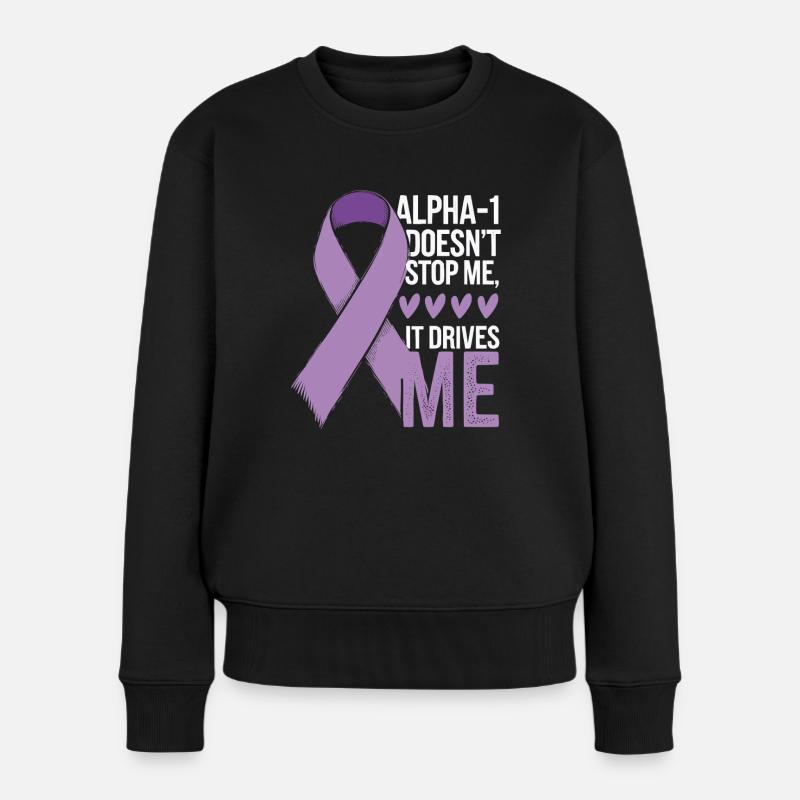 Alpha-1-Antitrypsin-Mangel-Bewusstseinsstörung - Frauen Premium Bio Pullover - Schwarz