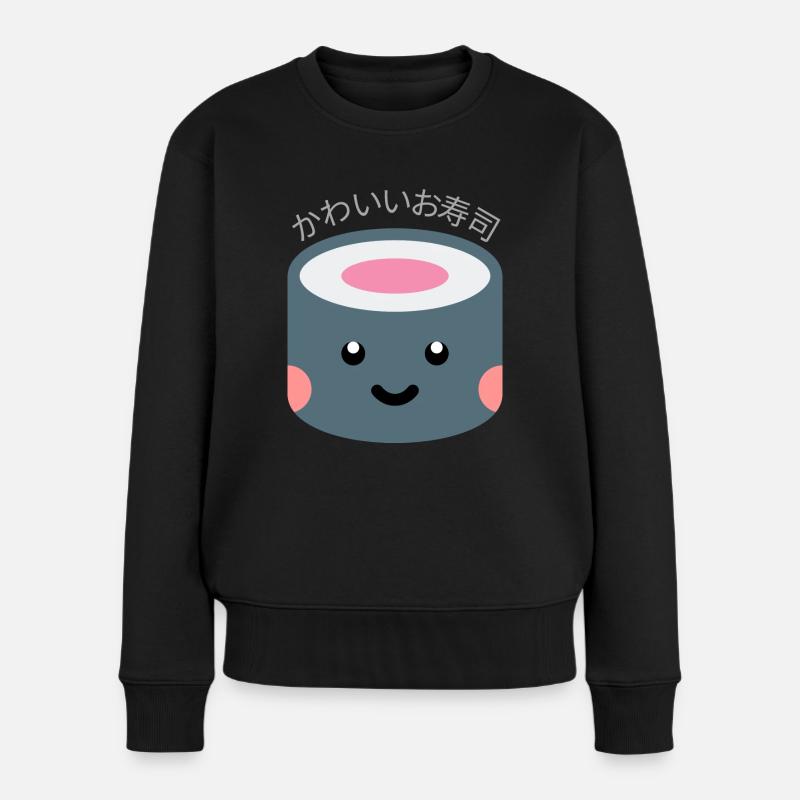 Kawaii Sushi - Frauen Premium Bio Pullover - Schwarz
