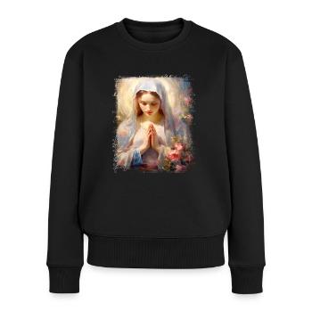 Sainte Marie Marie Vierge Marianne Vierge Marie Sainte - Pull Premium bio Femme - noir - Devant - Julia (174cm)