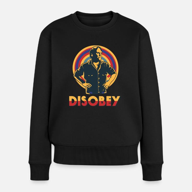 Désobéir - Rétro - Pull Premium bio Femme - noir