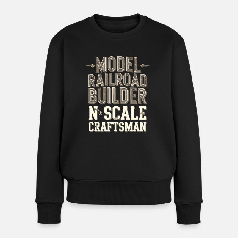 Präzision im Modellbau - Frauen Premium Bio Pullover - Schwarz
