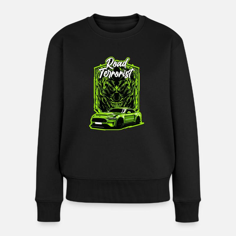 Road Terrorist Green Muscle Car - Pull Premium bio Femme - noir