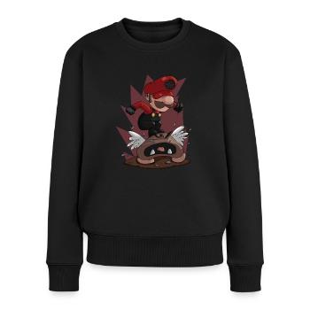 Mario Smash fascisme - Pull Premium bio Femme - noir - Devant - Julia (174cm)