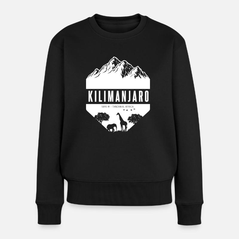 Tansania - Frauen Premium Bio Pullover - Schwarz