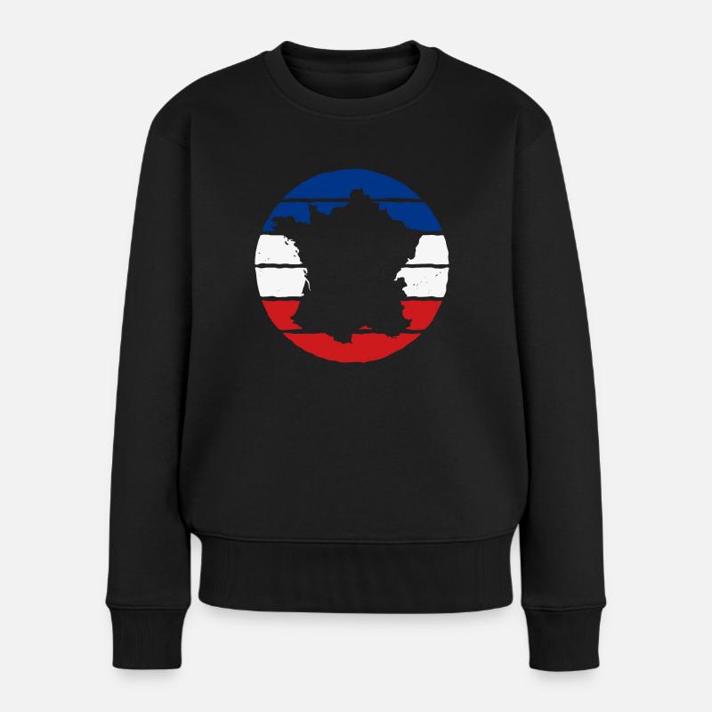 Drapeau de la France drapeau tricolore drapeau français - Pull Premium bio Femme - noir