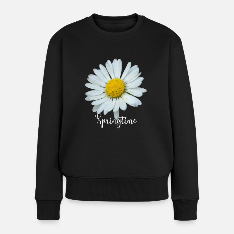 Marguerite du printemps - Pull Premium bio Femme - noir