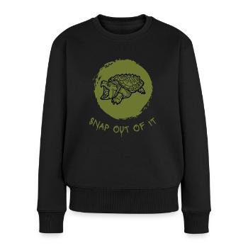 Snap out of it.. - Women's Premium Organic Jumper - black - Front - Julia (174cm)