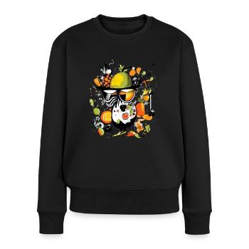 Piou in fruit n°2 - Frauen Premium Bio Pullover - Schwarz - Vorne - Julia (174cm)