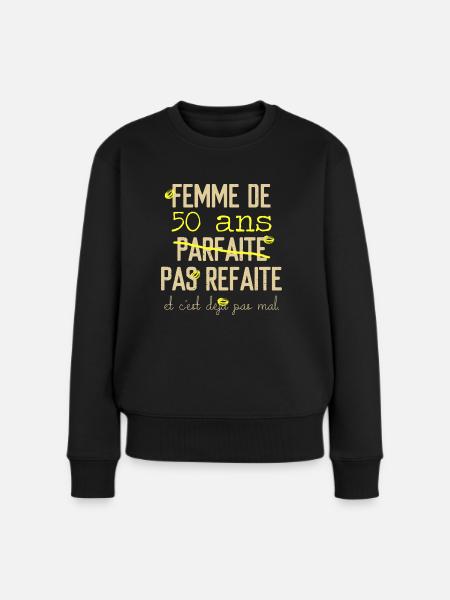 Anniversaire 50 ans - Pull Premium bio Femme - noir