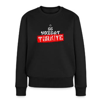 66 Yozgat Türkiye - Frauen Premium Bio Pullover - Schwarz - Vorne - Julia (174cm)