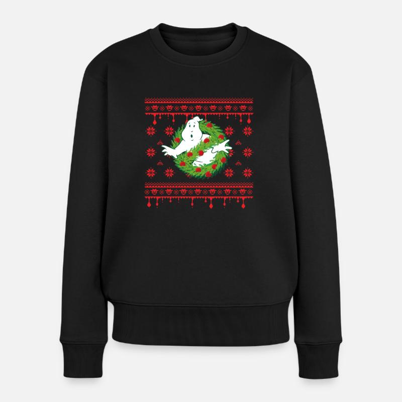 Ghostbusters Fake Strickpulli - Frauen Premium Bio Pullover - Schwarz