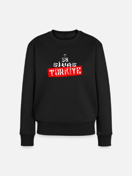 58 Sivas Türkiye - Frauen Premium Bio Pullover - Schwarz