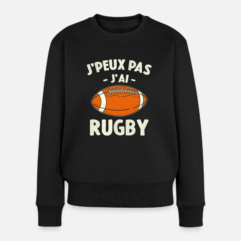 Je Peux Pas J'ai Rugby - Pull Premium bio Femme - noir