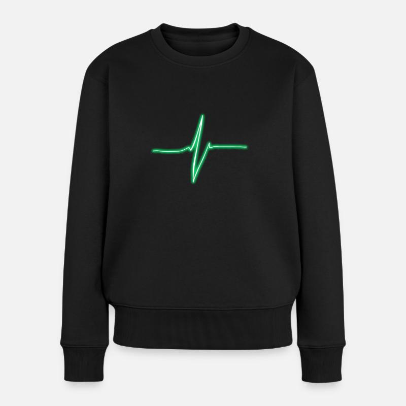 Puls - Frauen Premium Bio Pullover - Schwarz