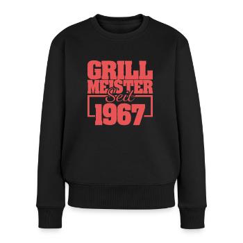 seit 1967 - Frauen Premium Bio Pullover - Schwarz - Vorne - Julia (174cm)