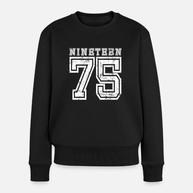 NINETEEN 1975 - Frauen Premium Bio Pullover - Schwarz