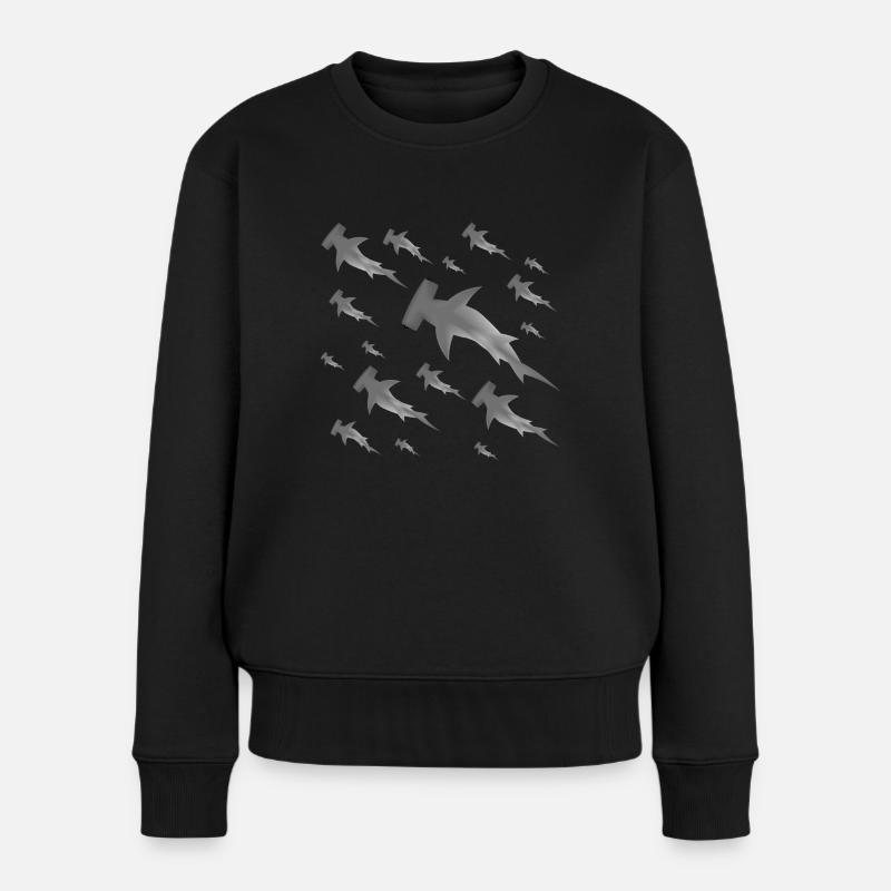 Hammerhaie - Frauen Premium Bio Pullover - Schwarz