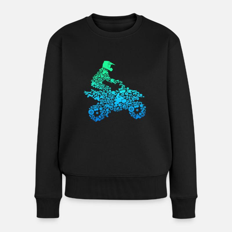 Quad Fahrer Offroad ATV Quad Biker - Frauen Premium Bio Pullover - Schwarz