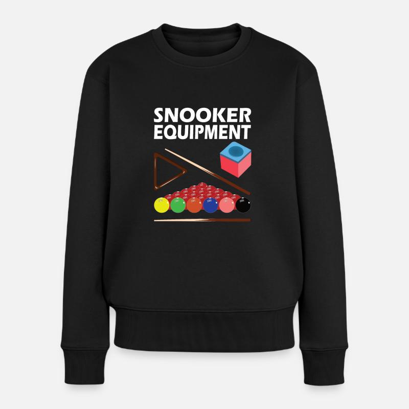 Snooker Pool & Billard Equipment - Frauen Premium Bio Pullover - Schwarz
