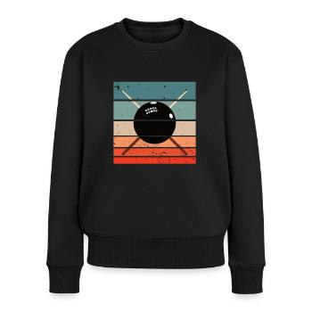 Snooker Pool & Billard Retro Vintage Style - Frauen Premium Bio Pullover - Schwarz - Vorne - Julia (174cm)
