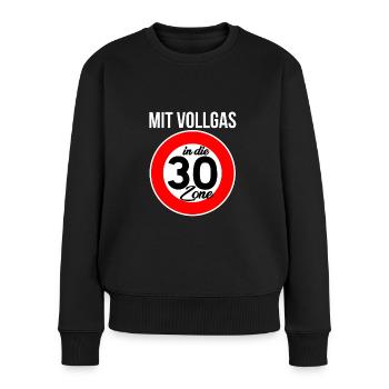 30 Jahre Geburtstag 30er Geburtstag Geschenk - Frauen Premium Bio Pullover - Schwarz - Vorne - Julia (174cm)