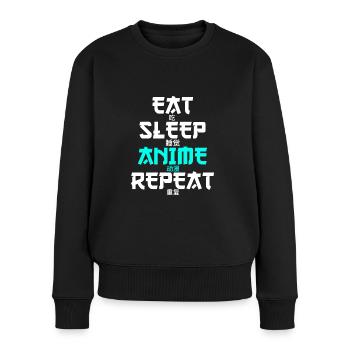 Anime - Frauen Premium Bio Pullover - Schwarz - Vorne - Julia (174cm)