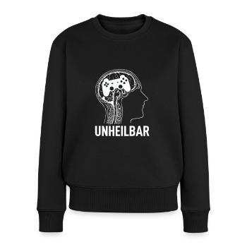 Zocken - Frauen Premium Bio Pullover - Schwarz - Vorne - Julia (174cm)