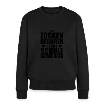 Gamer - Frauen Premium Bio Pullover - Schwarz - Vorne - Julia (174cm)
