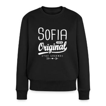 Sofia ORIGINAL personalized Arabic name Sofia - Women's Premium Organic Jumper - black - Front - Julia (174cm)