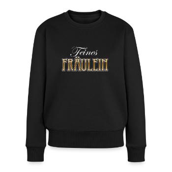 Feines Fräulein - Frauen Premium Bio Pullover - Schwarz - Vorne - Julia (174cm)