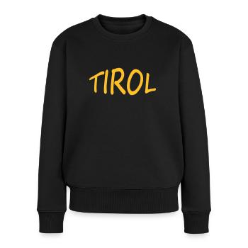 TIROL - Frauen Premium Bio Pullover - Schwarz - Vorne - Julia (174cm)