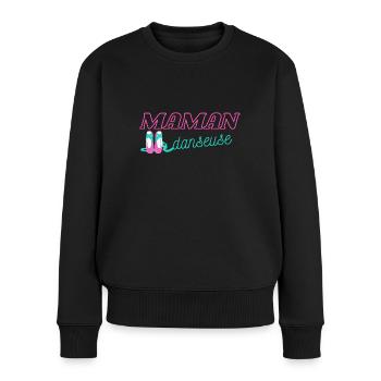 Maman danseuse ballerine - Pull Premium bio Femme - noir - Devant - Julia (174cm)
