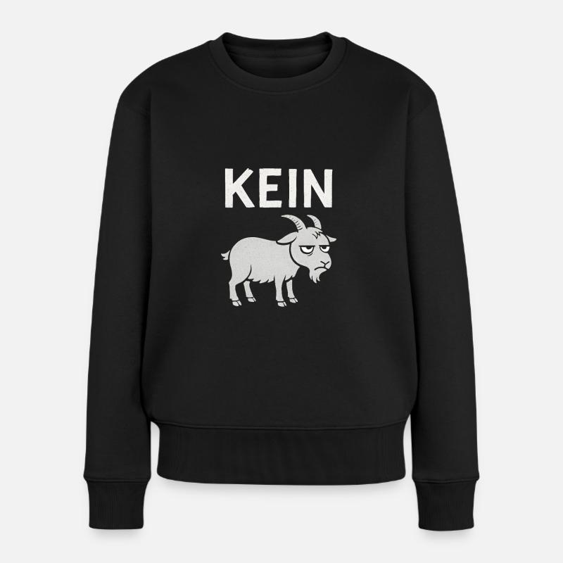 Lustiger Spruch Witzig Kein Bock Geschenkidee - Frauen Premium Bio Pullover - Schwarz