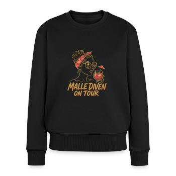 Mallorca Party Spruch Lustig Malle Diven On Tour - Frauen Premium Bio Pullover - Schwarz - Vorne - Julia (174cm)